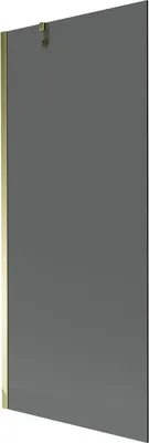 Zdjęcie produktu dla Mexen Next parawan nawannowy 1-skrzydłowy 80 x 150 cm, grafit, złoty - 895-080-000-00-40-50