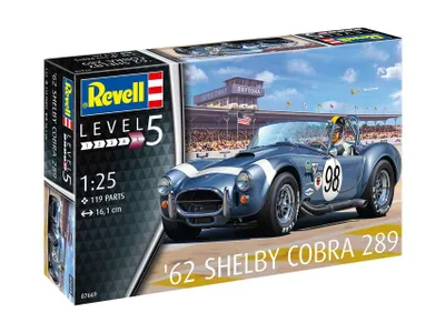 Obrázek produktu pro Revell '62 Shelby Cobra 289, Sada modelů aut, Montážní sada, 1:25, '62 Shelby Cobra 289, Chlapec/děvče, 119 kusů