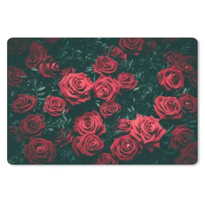 Obrázok produktu pre Podložka pod myš - Ruže - kvety - červená - 27x18cm - Rohožka pod myš