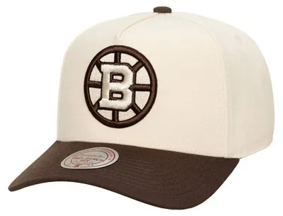 Produktbild von Kappe Mitchell & Ness NHL, braun und cremefarben, Pro Snapback, Boston Bruins, cremefarben - Einheitsgröße