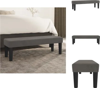Produktbild von vidaXL Sitzbank Dunkelgrau 100x30x30 cm Samt -  Sitzbänke