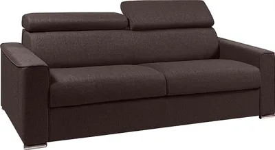 Produktbild von 4-Sitzer-Schlafsofa mit Express-Klappmechanismus aus VIZIR-Stoff – Farbe: Braun – Liegefläche: 160 cm – Matratze: 18 cm