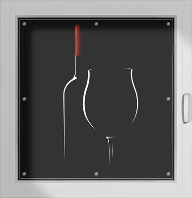 Produktbild von Wallario Lichtschutzbild, Dekorativer Sichtschutz Sonnenschutz 96 x 100 cm mit Motiv: Rotwein bei Nacht - Verdunklung ohne Bohren