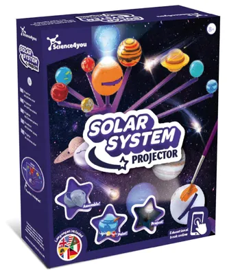 Obrázok produktu pre Science4you 3D model slnečnej sústavy s projektorom – Vytvorte, zostavte a vyfarbite si vlastnú slnečnú sústavu, hračky z oblasti astronómie pre chlapcov a dievčatá, originálna darčeková súprava pre deti od 8, 9, 10, 11, 12 rokov a viac