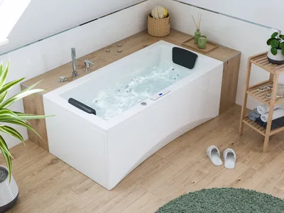 Produktbild von Rechteck Whirlpool Unity 150x75 Germany 22 Düsen Befüllung Überlauf : Befüllung über den Überlauf Varianten: Befüllung über den Überlauf