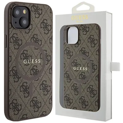 Obrázok produktu pre Originálne puzdro GUESS GUHMP14SG4GFRW vhodné pre iPhone 14 (kompatibilné s Magsafe / 4G Ring classic logo / hnedé)