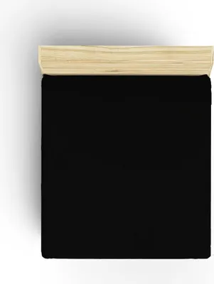 Produktbild von L'Essentiel Linge de Maison, Black, Ranforce Single Small Spannbettlaken (FR), Schwarz, 100% BAUMWOLLE, 90 x 190+30 cm