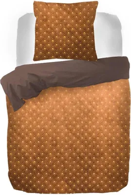 Produktbild von Kayori Machii Baumwolle-Satin Bettwäsche-Garnitur Farbe Braun Größe 135x200 + 80x80 cm