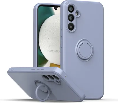 Produktbild von Galaxy A34 Handyhülle, Ring Halter Ständer Kratzfeste Weiche Silikon schutzhülle für Samsung Galaxy A34 Violett