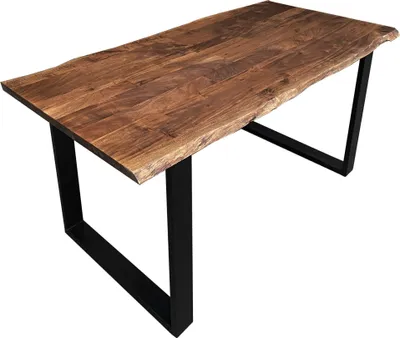 Produktbild von SIT Möbel Baumkante-Esstisch 140 x 80 cm | Tischplatte Akazie nussbaum-farbig | Gestell Stahl schwarz | B 140 x T 80 x H 77 cm | 07107-61 | Serie TABLES & CO