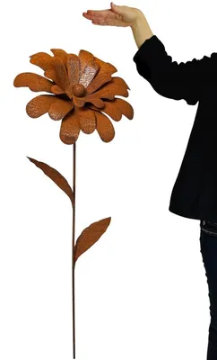 Immagine prodotto di Decorazione da giardino in metallo arrugginito, dimensioni XXL, altezza 120 cm
