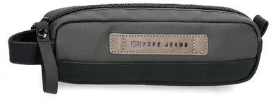 Image de Étui à crayons Pepe Jeans Truxton, gris, 19 x 5 x 3,5 cm, en coton et polyester