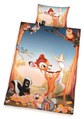 Immagine prodotto di Biancheria da letto per neonati Disney Bambi e Thumper 100 x 135 cm 100% cotone