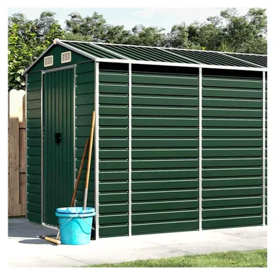Produktbild von Gartenhaus Grün 191x640x198 cm aus verzinktem Stahl