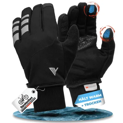 Produktbild von MIVELO Fahrradhandschuhe extra warme Winterhandschuhe Handschuhe Winter mit Thermo-Fleece wasserfest