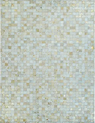 Immagine prodotto di Tappeto in pelle riciclata bianco e oro 120x170