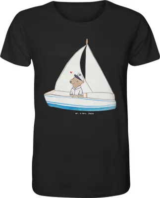 Produktbild von Mr. & Mrs. Panda Tshirt Bär Segeln Größe S - Schwarz - Geschenk, Yachtclub, T-Shirt Herren, Segelschule, shirt, Segelboot, Segeltörn, Fun, Jersey-Shirt