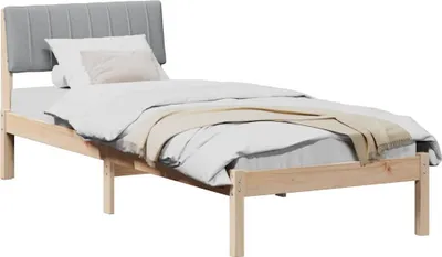 Obrázek produktu pro Rám postele s čelo Hnědá a světlá šedá 75 x 190 cm