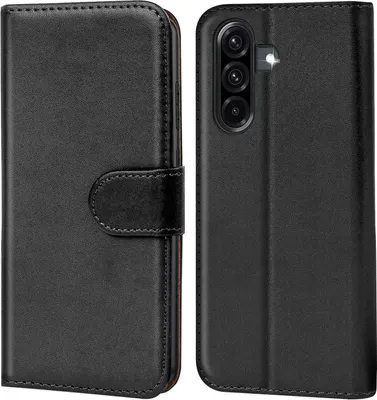 Produktbild von Conie Klapp Tasche für Samsung Galaxy A56 5G Kartenfach Rundumschutz Hülle in Schwarz