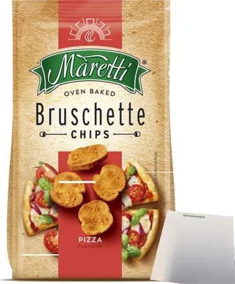 Produktbild von Maretti Bruschette Chips Pizza (150g Packung) + usy Block