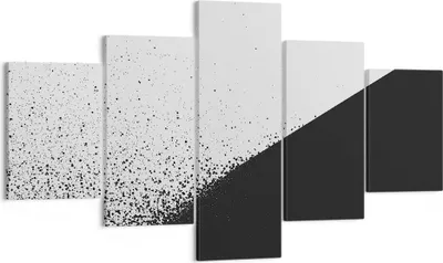 Produktbild von Bild auf Leinwand - Leinwandbild - 5 Teile - Schwarzweiß Hintergrund Geometrie - 125x70cm - Wand Bild - Wanddeko - Wandbilder - Leinwanddruck - Bilder - Wanddekoration - Leinwand bilder EA125x70-4989