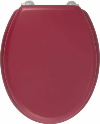 Produktbild von Toilettensitz Dolce Cardinal aus Formholz, rot, mit Klappe und Edelstahl Scharnieren