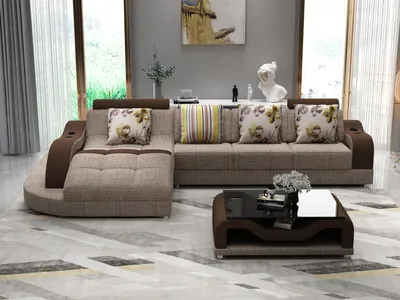 Produktbild von Ecksofa L Form Sofa Couch Polster Ecksofa Wohnlandschaft Textil Sofas Stoff neu
