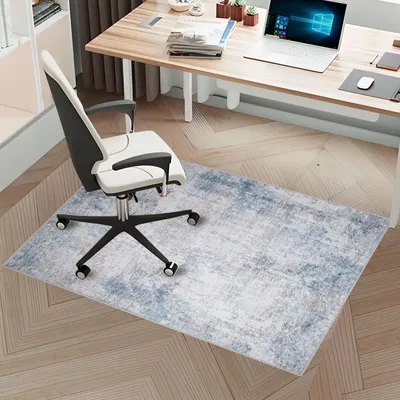 Image de Elzusha - Tapis de protection pour chaise de bureau - 90x120 cm - Antidérapant, idéal pour les sols durs