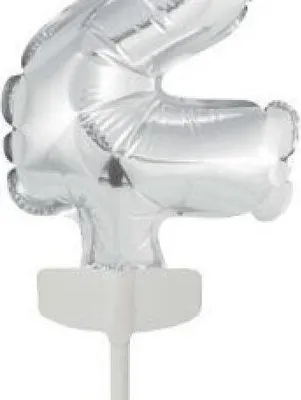 Produktbild von Mini-Kuchenballon silberfarben - Nummer 2 - 13 cm