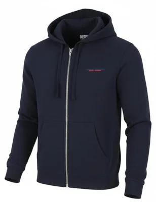 Image de Diesel S-ginn-hood-zip 250209 Off Men Hoodiedark Blue Coton Full Zip Rrp175 - XL