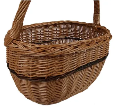 Produktbild von Einkaufskorb/Autokorb aus Weide Braun Oval 42x28x43 cm