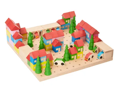Produktbild von Holzbausatz TOWN aus 89 Teilen