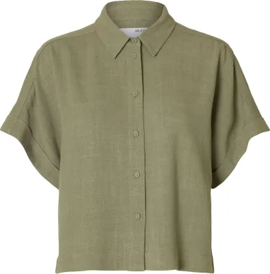 Produktbild von Bluse elegant Knopfleiste Hemdkragen Kurzarm | 38