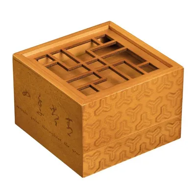 Produktbild von Secret Box Treasure Holz-Knobelspiel mit Geheimfach, 1-2 Spieler