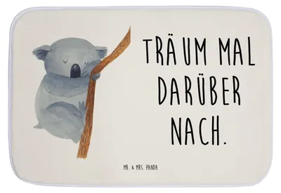 Produktbild von Mr. & Mrs. Panda Badematte Koalabär - Weiß - Geschenk, Badteppich, Träumen, Duschvorleger, Teppich Bad, Bär, Badvorleger, Badezimmerteppich, Traum, Lustige Sprüche, Koala