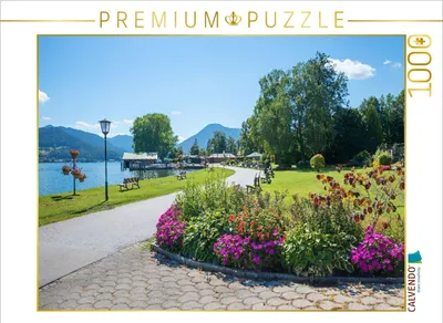 Produktbild von CALVENDO Puzzle Kurpark Bad Wiessee am Tegernsee | 1000 Teile Lege-Größe 64x48cm Foto-Puzzle für glückliche Stunden