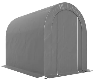 Produktbild von Gartenhaus, Lagerzelt, Fahrradunterstand, Fahrradgarage, Polyethylenplane, verzinktes Metallgestell, grau