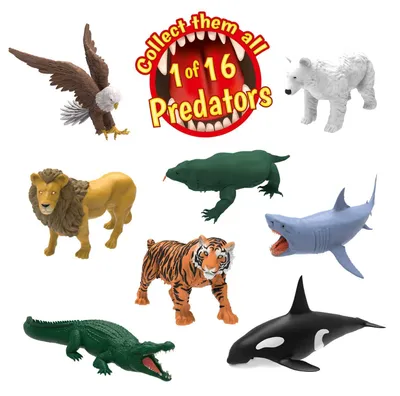 Produktbild von Stretchy Animals Raubtiere - Superdehnbare Tierfiguren, elastische Sammelfiguren