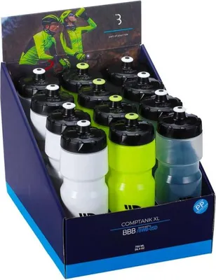 Immagine prodotto di Borracce BBB Cycling 750 ml CompTank Displaybox 750 - borraccia leggera per...