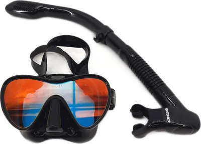 Immagine prodotto di CRESSI Immersioni e snorkeling Maschera senza montatura F1 Set Ultravision Blue Nero Combo DryFromNibLinse