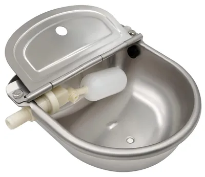 Automatische Wasser-Tränke, Edelstahl, 2,5 l, mit Schwimmerventil