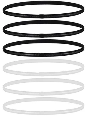 Image de YSDYY, lot de 6 bandeaux de sport antidérapants, bandeaux de yoga élastiques, adaptés à la course