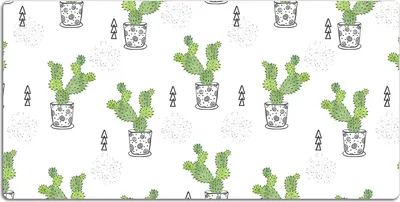 Produktbild von Schreibtischmatte Tischunterlage 100x50 cm Mauspad - Grüne Kakteen