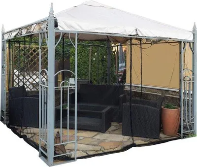 Obrázek produktu pro Střešní síť na pergolu, terasu, altán nebo balkon, v cestovním obalu (400 x 300, černá)