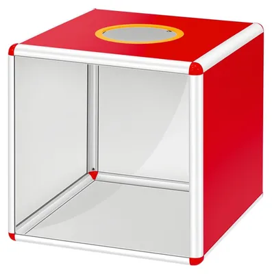 Productafbeelding van Transparante Loterijdoos met 10 cm Inwerpopening