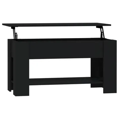 Image de vidaXL Table basse noire 101x49x52 cm Bois composite - Tables basses
