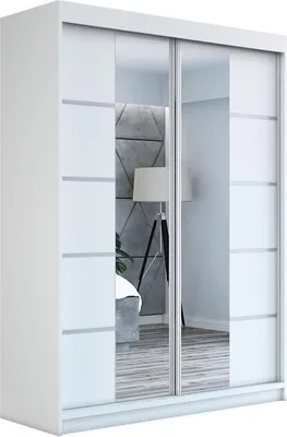 Produktbild von Schwebetürenschrank Kleiderschrank ERA 160 cm Schrank Garderobe Spiegel.Verschiedene Farben (Weiß, Schwarz, Somona). Möbel vom Hersteller!