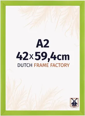 Produktbild von Bilderrahmen A2 42x59,4 cm - Grün - MDF-Bilderrahmen mit entspiegeltem Kunstglas - Rahmen A2 42x59,5 cm - Prag
