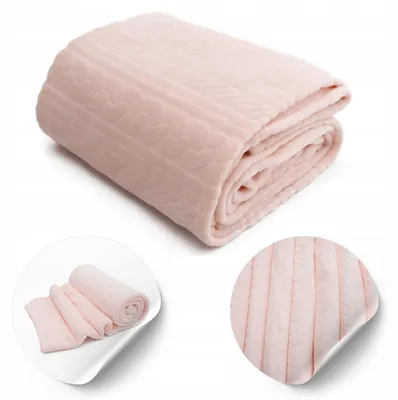 Image de Couverture douce et chaude DOMAREX 130x160 cm rose pour cadeau