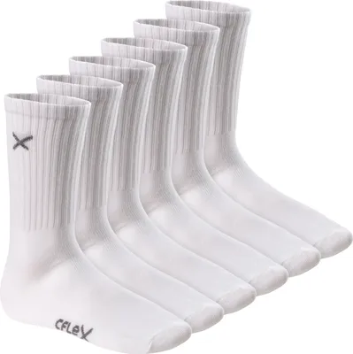 Produktbild von CFLEX Lifestyle Damen & Herren Crew Socks (6 Paar) - White 39-42